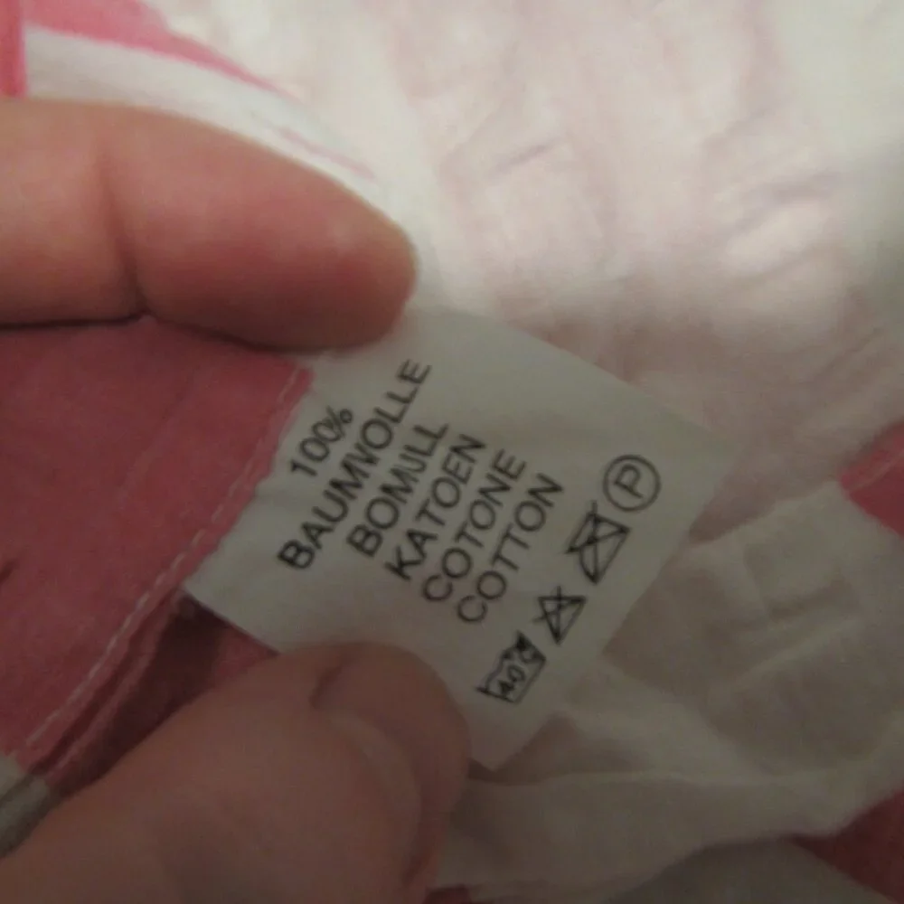 Reversible Euro Pink White Seersucker Strips Dots Cotton Single Duvet Cover